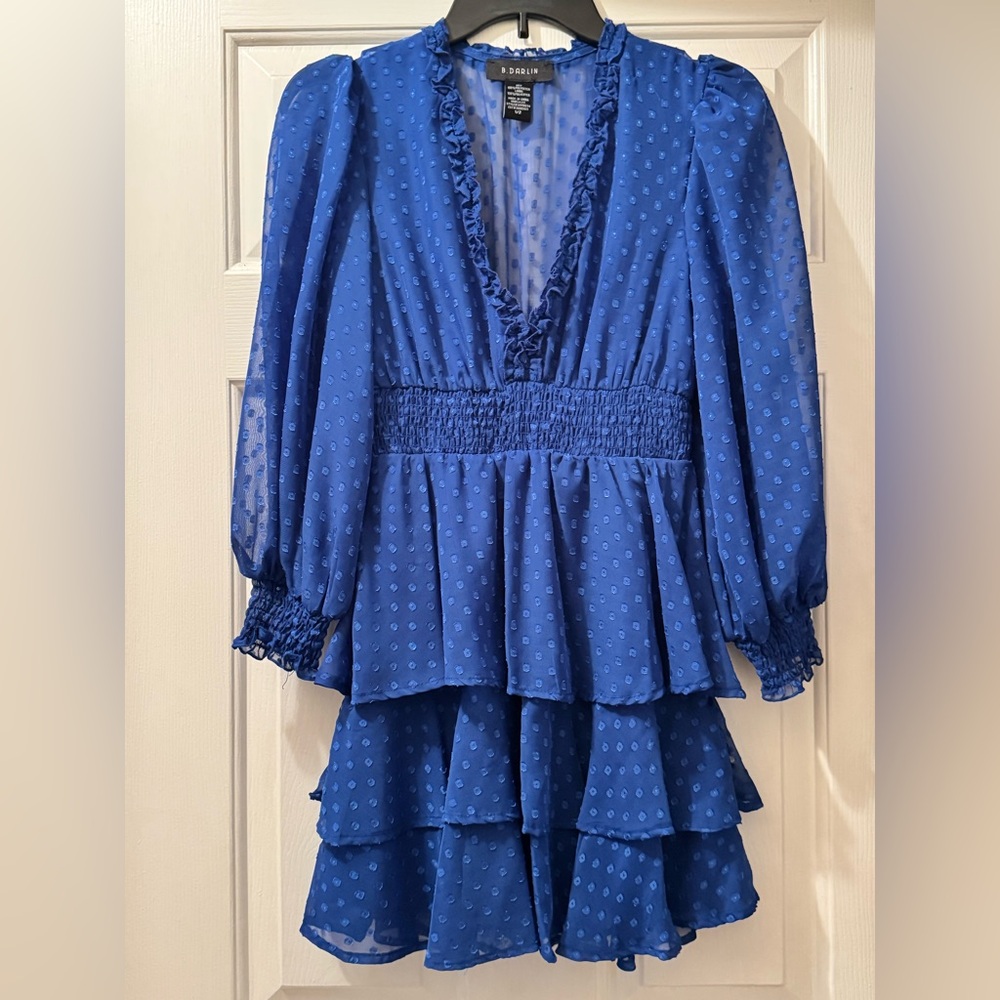 B Darlin Polka Dot Blue Dress